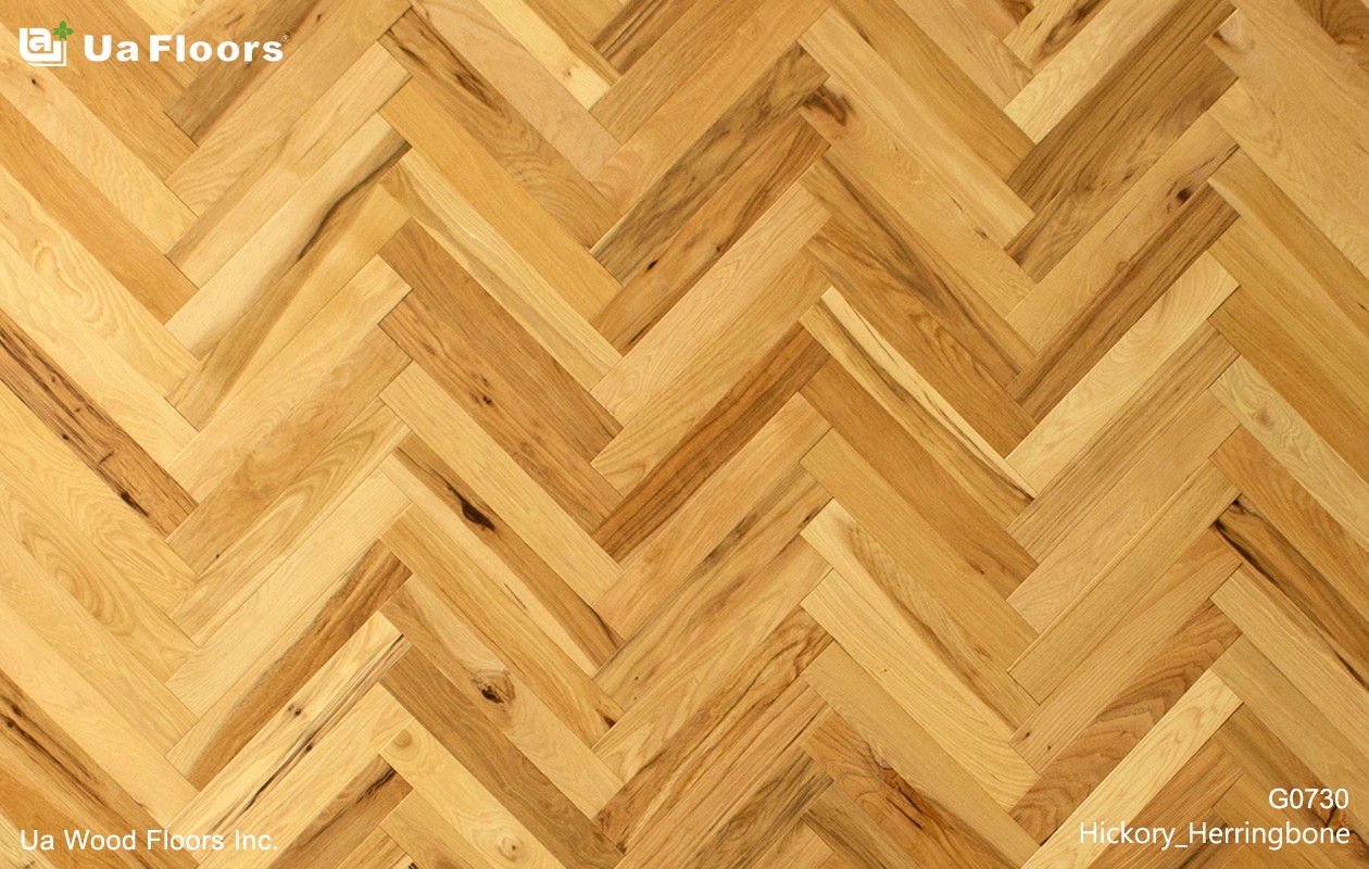 Ua Floors - PRODUCTS|Hickory Herringbone Engineered Hardwood Flooring